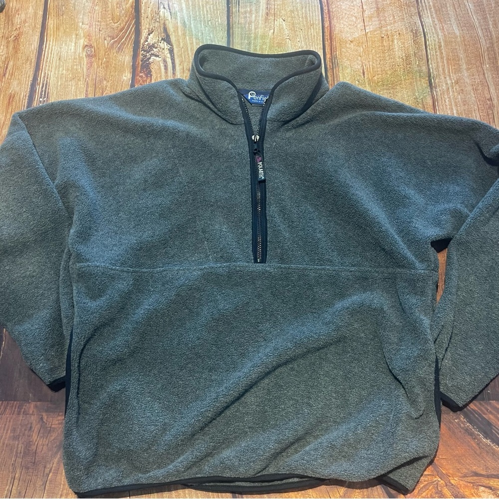 Penfield vintage gray fleece Mens pullover Size L Preowned